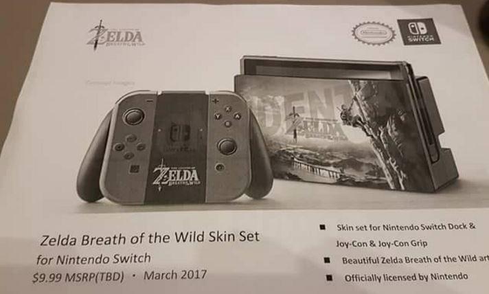 Skin de Zelda apra Nintendo Switch
