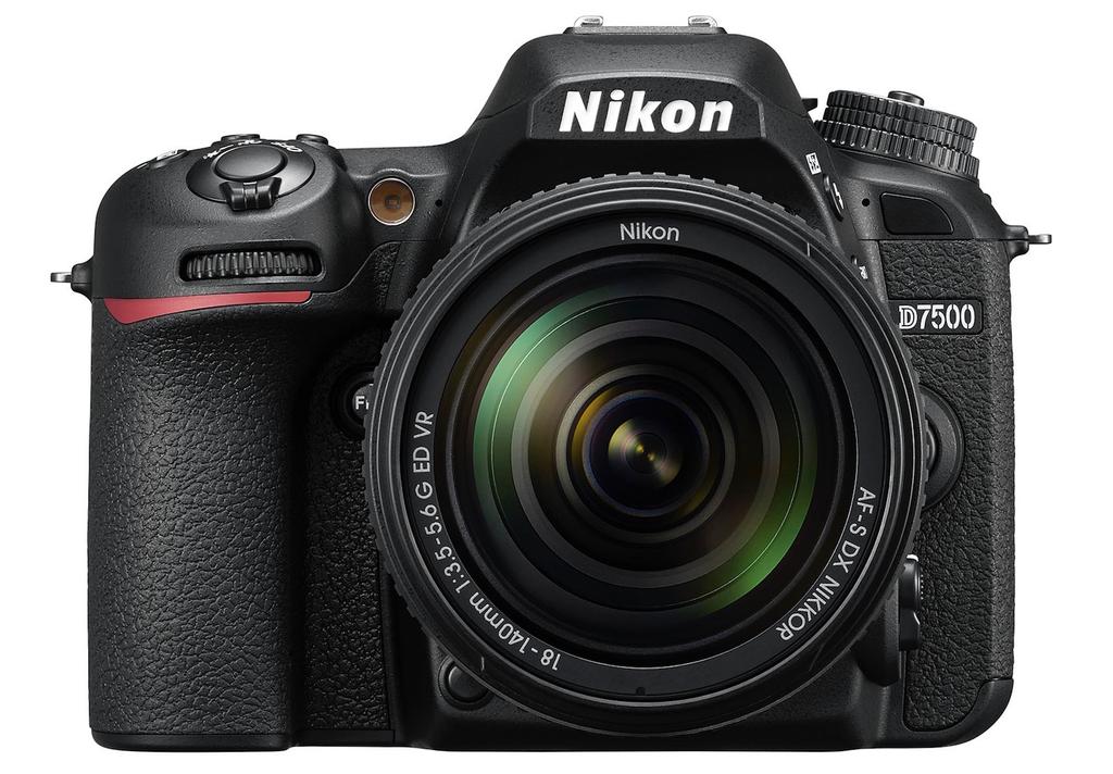 Imagen frontal de la Nikon D7500