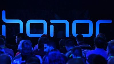 Logotipo de Honor con fondo azul
