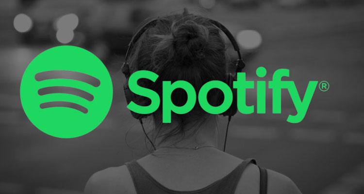 Logotipo de Spotify con fondo gris