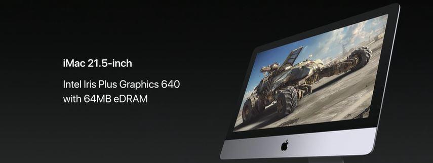 Opciones gráficas iMac anunciado en el WWDC 2017