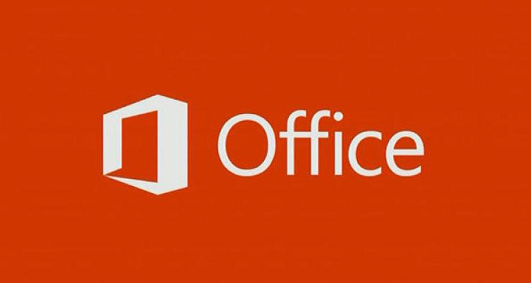 Logotipo de Office con fondo naranja