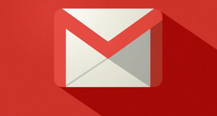 Logo de Gmail con fondo rojo