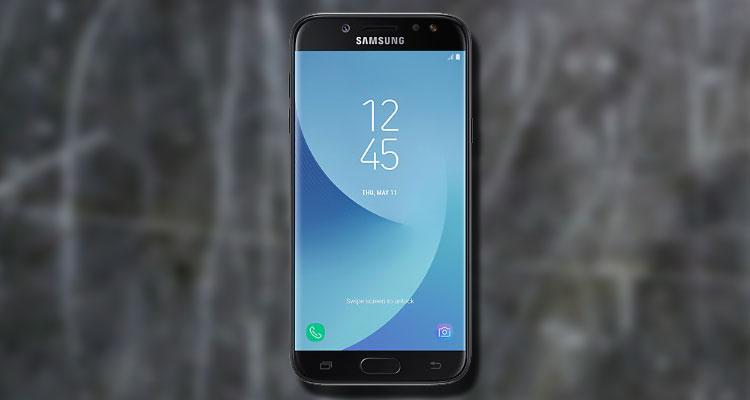 Samsung Galaxy J5 Pro con fondo gris
