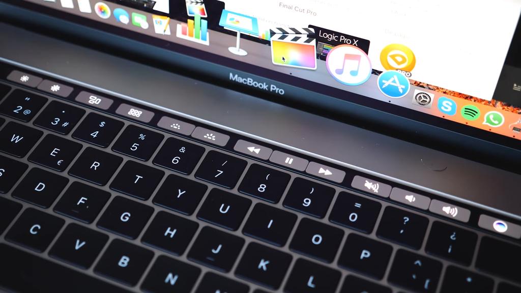 Touch Bar integrado en el Apple MacBook Pro