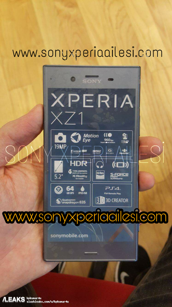 Imagen frontal del Sony Xperia XZ1