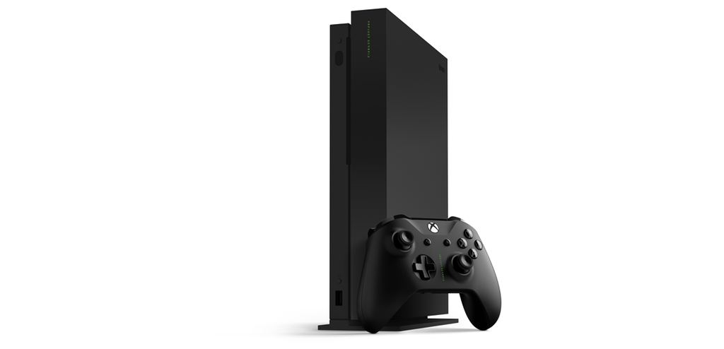 Consola Xbox One X Project Scorpio Edition en vertical