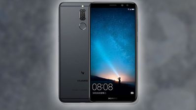 Teléfono Huawei Maimang 6 con fondo gris