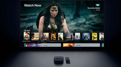Apple TV 4K con televisor