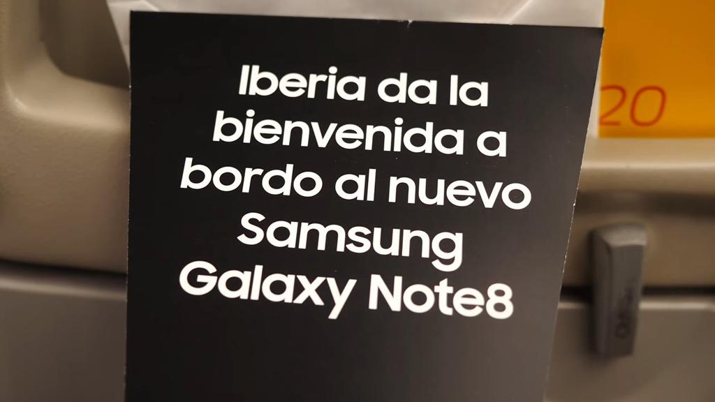 Folleto reglo Galaxy Note 8 vuelo Iberia