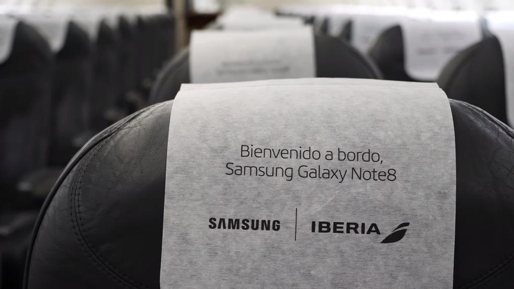 Distintivo Galaxy Note 8 vuelo Iberia