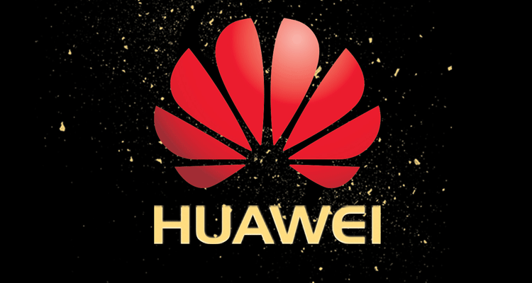 Logotipo de Huawei con fondo negro