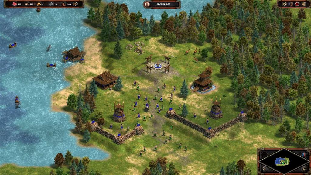 Poblado en el juego Age of Empires Definitive Edition