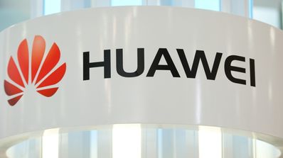 Logo de Huawei con fondo blanco