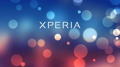 Logo Spny Xperia con burbujas
