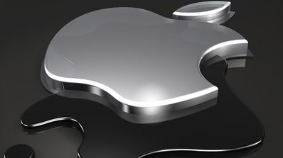 Logo de Apple con fondo negro