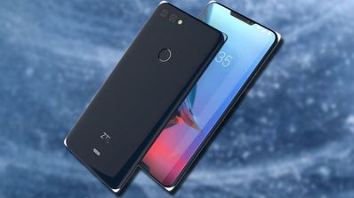 Diseño del ZTE Iceberg con fondo de hielo