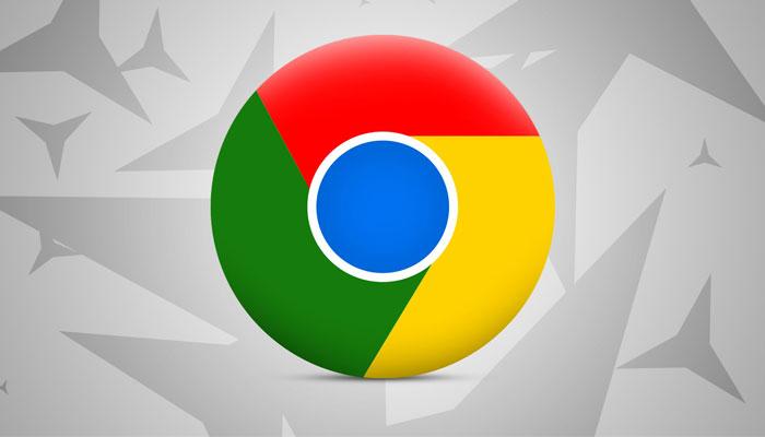 Logotipo de Google Chrome con fondo gris