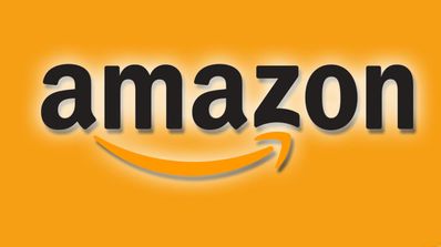 Logotipo de Amazon con fondo naranja
