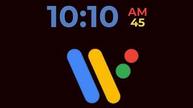 Logode wear OS con fondo necgro