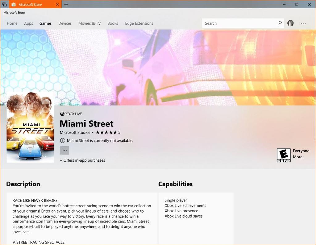Juego Miami Street para Windows 10