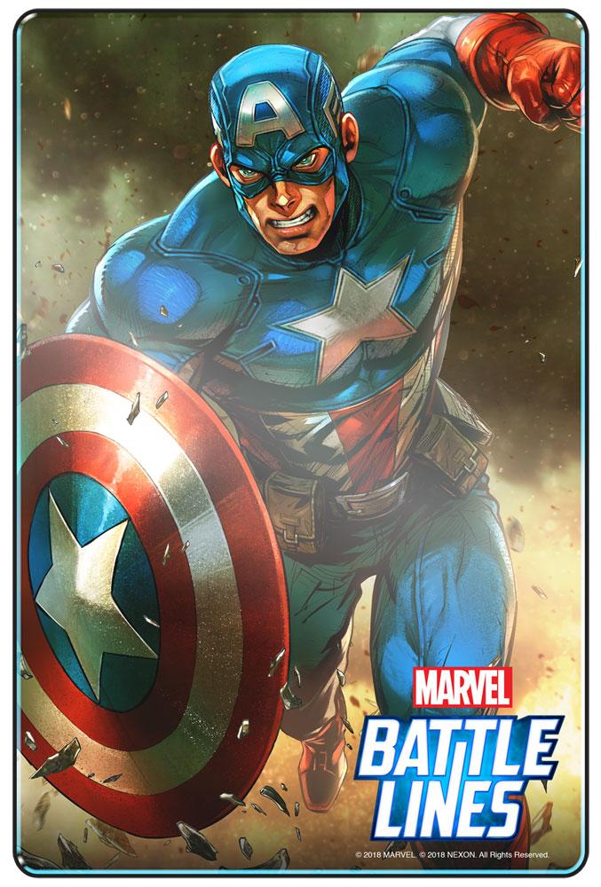 carta de Capitán América en MARVEL Battle Lines