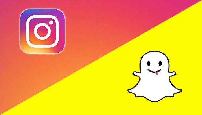 Logotipos de Instagram y Snapchat