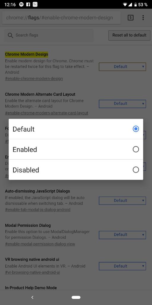 Activar Material Design en Chrome para Android