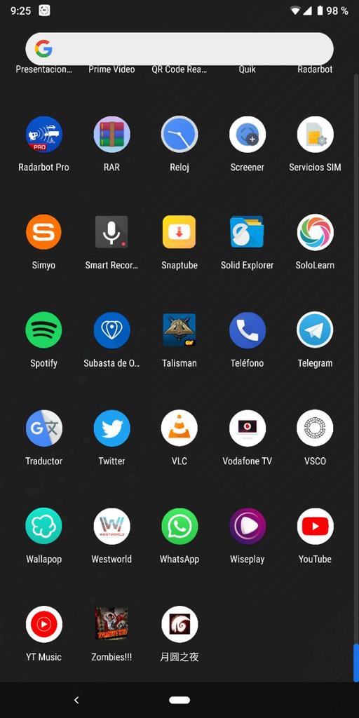 Apps con Modo Oscuro de Android Pie
