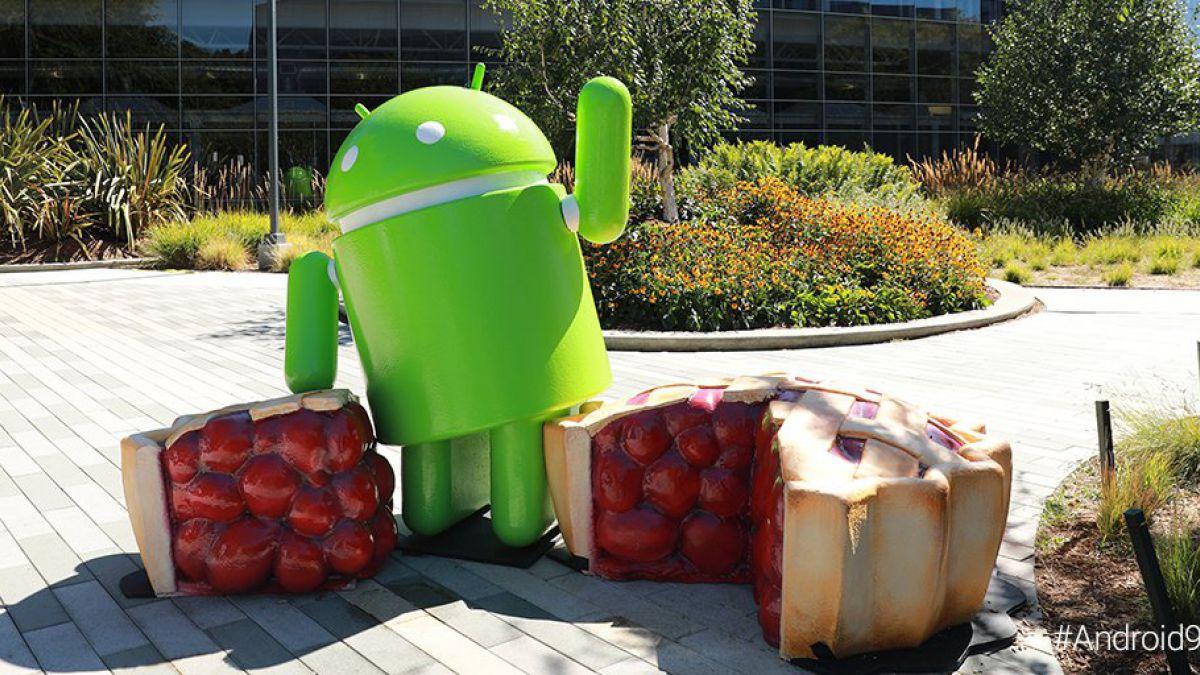 Estatua del sistema operativo Android Pie