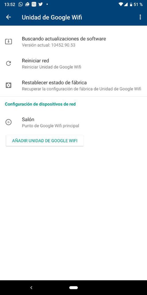 Botón para añadir una unidad Google WiFi