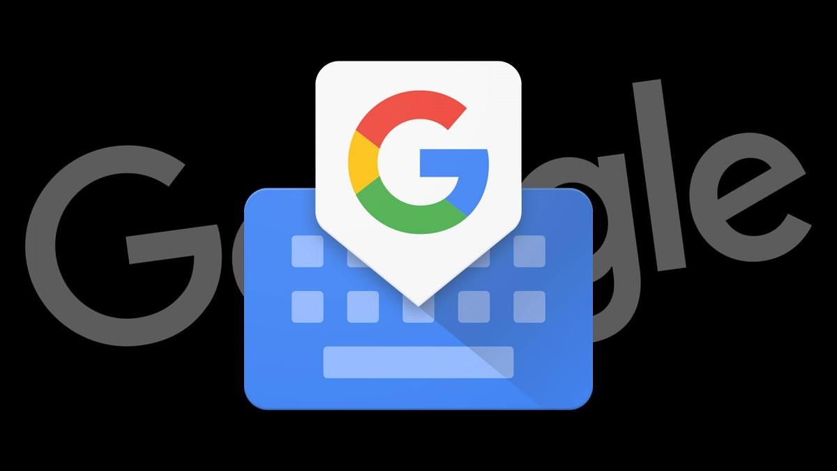 Logotipo de teclado de Google con fondo negro