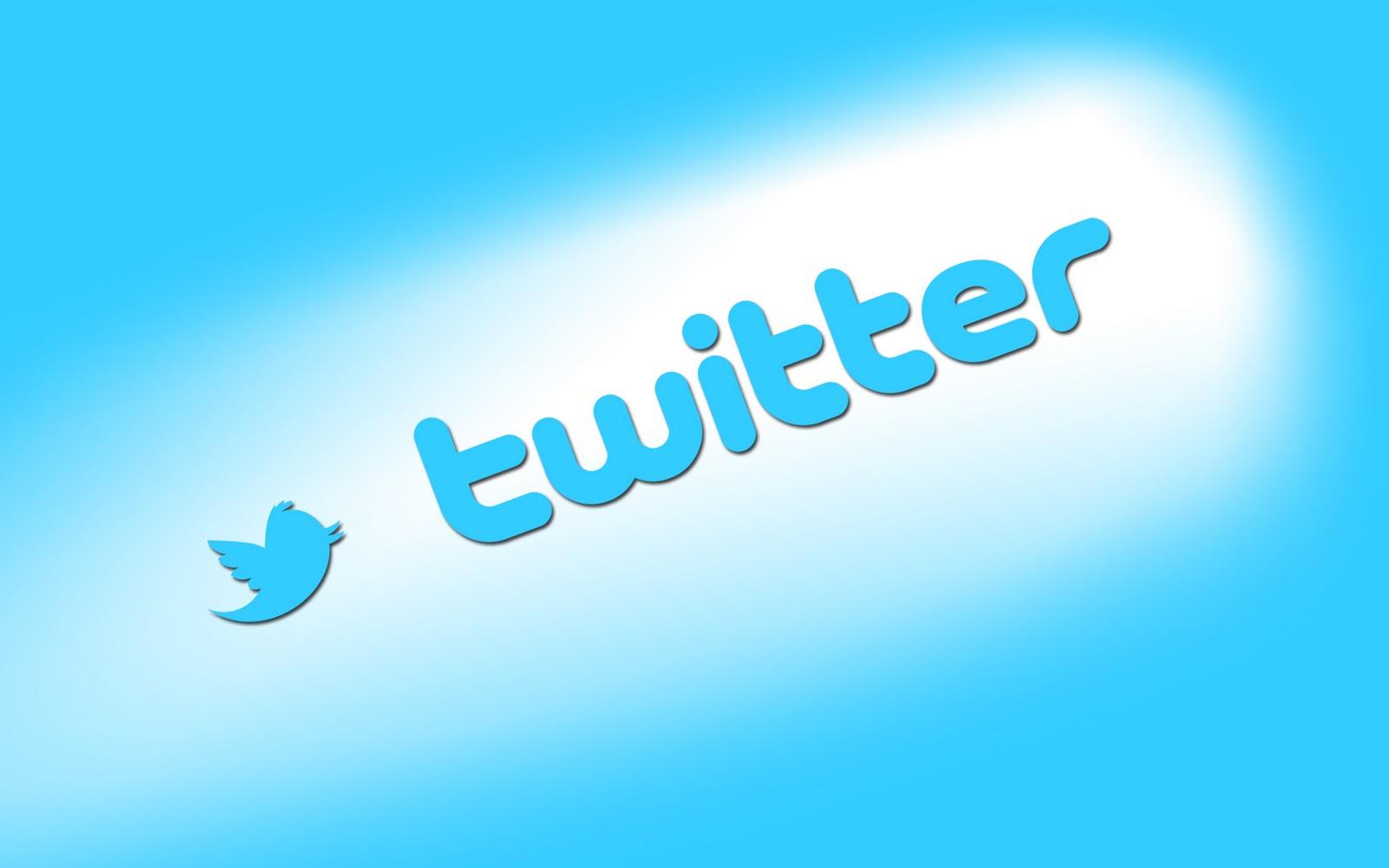 Logo de Twitter con fondo azul