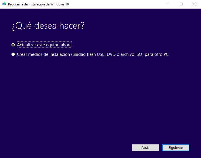 Decargar Windows 10 October 2018 Update
