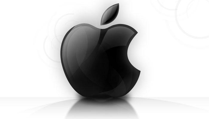Logotipo Apple negro con fondo blanco