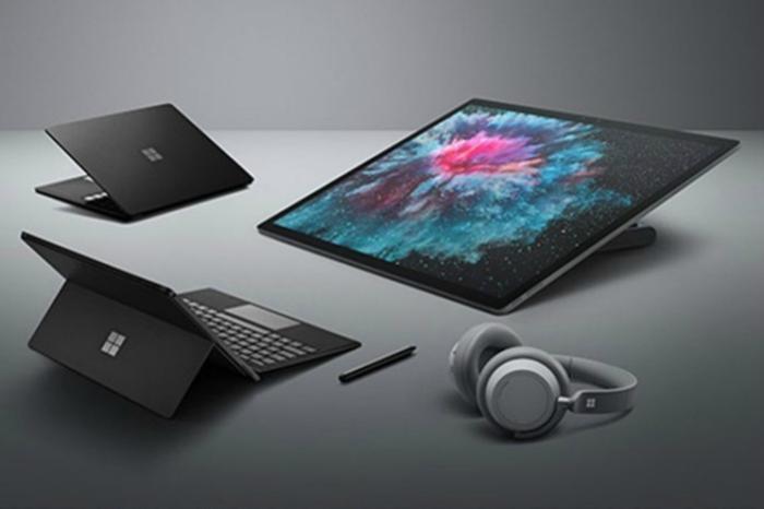 Nuevos equipos Microsoft Surface de color negro