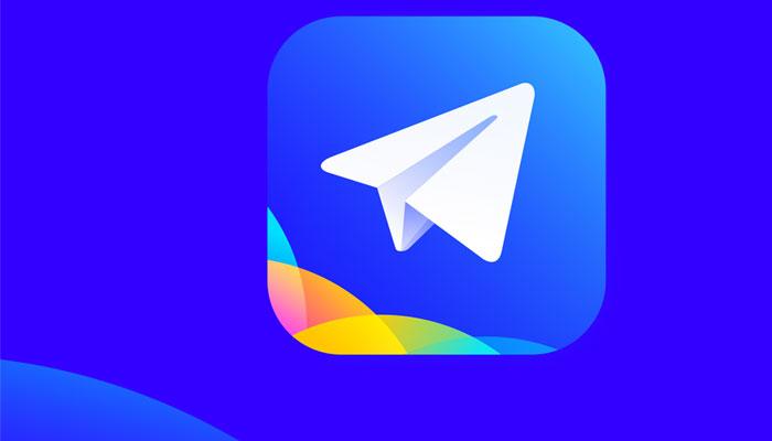 Logotipo de Telegram con fondo azul