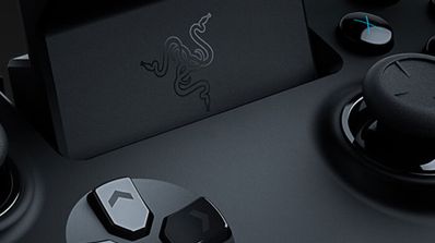 Botones y logo del mando Razer Raiju Mobile