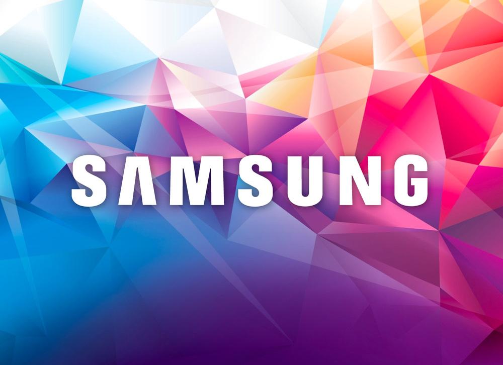 Logotipo de Samsung con fondo de colores