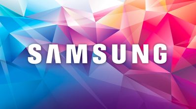 Logotipo de Samsung con fondo de colores