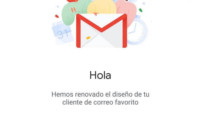 Mensaje actualización Gmail