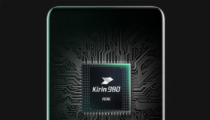 Procesador Kirin 980 con fondo negro