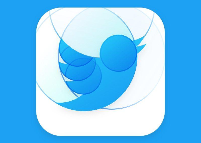 Logotipo de Twiter con fondo azul