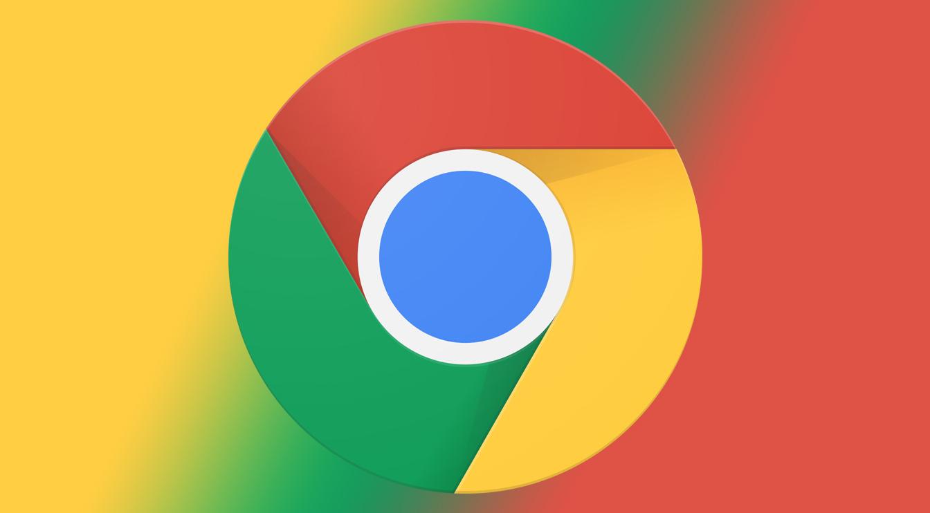 Logotipo de Google Chorme con fondo de colores