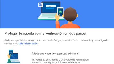 Verificar dos pasos en cuenta Google