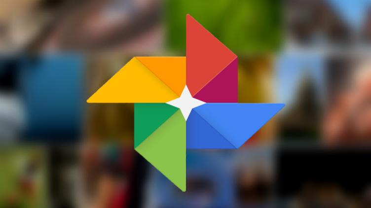 Logotipo Google Fotos con fondo de colores