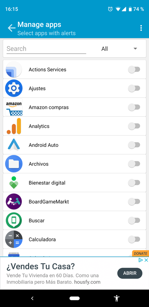 Apps gestión de Xiaomi Mi Band 3 en Alert Bridge