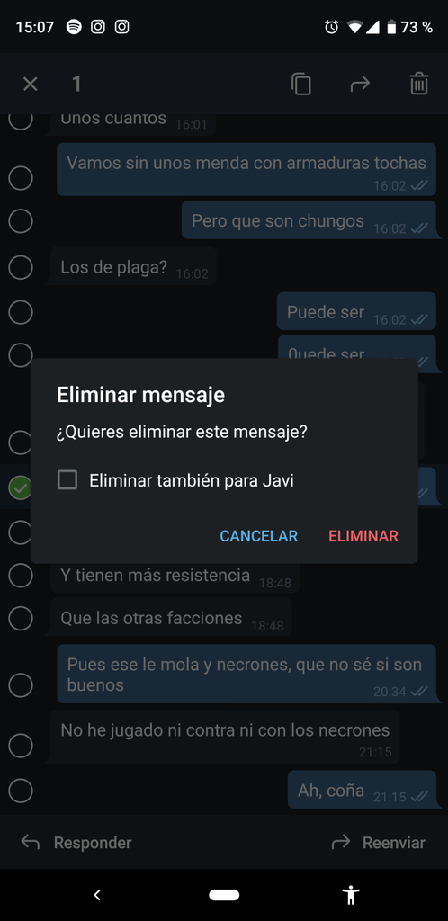 Eliminar mensaje en Telegram