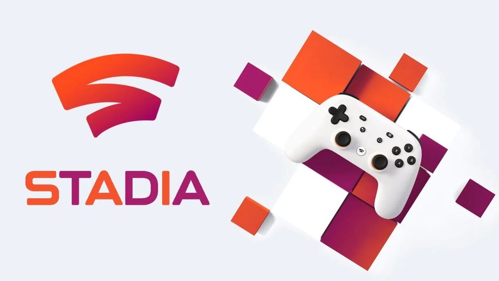 Logotipo de Google Stadia con mando
