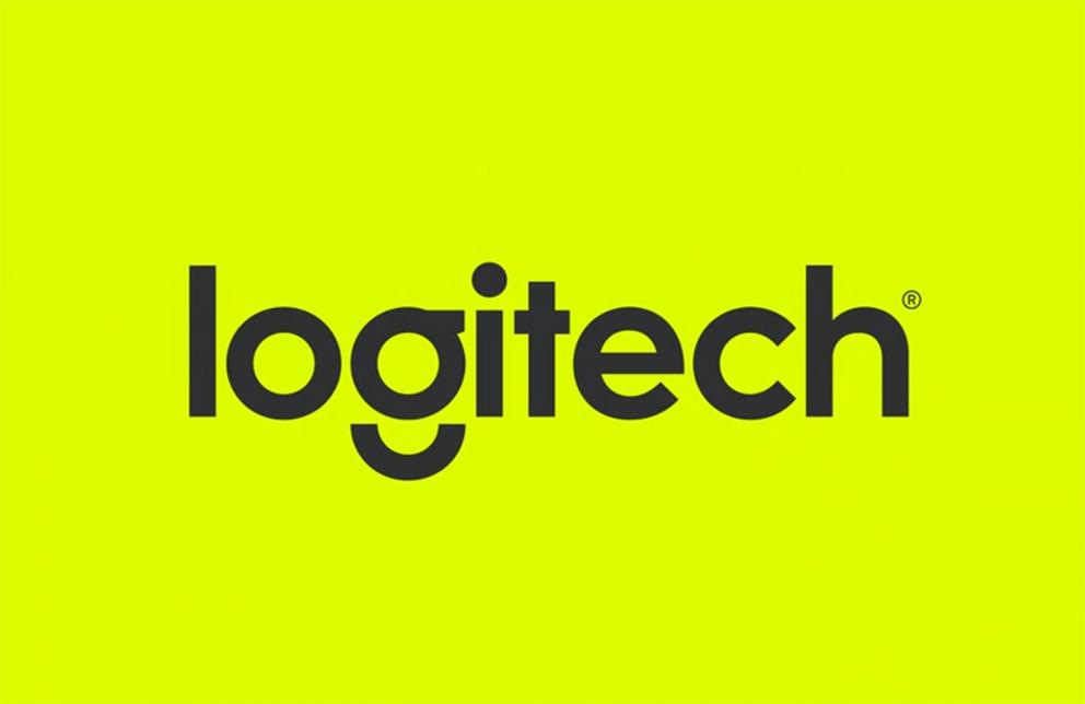 Logotipo de Logitech con fondo verde